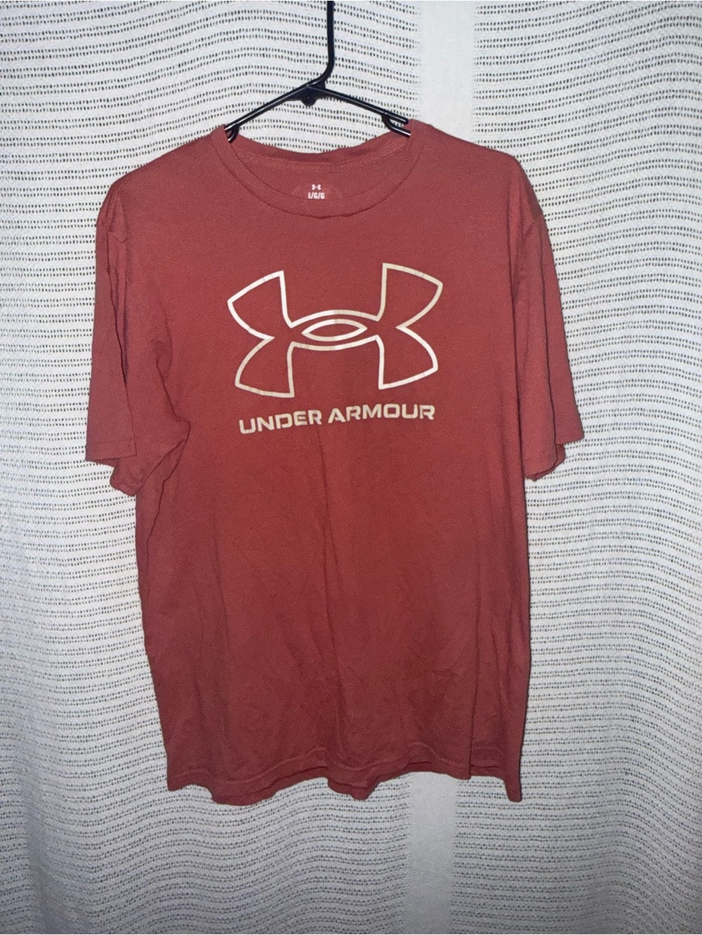 Under Armour Rust Short Sleeve Tee with Cream Logo